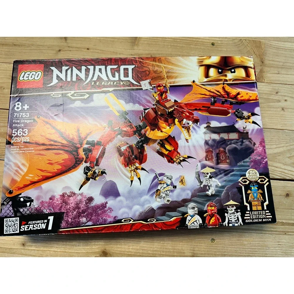 LEGO Ninjago Legacy Fire Dragon Attack 71753 Building Set 563 Pcs Golden Nya